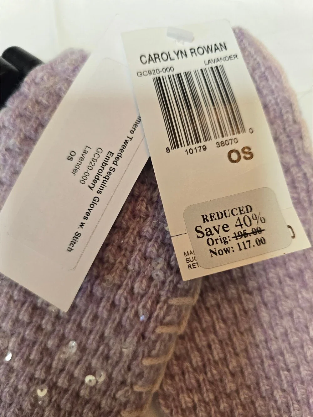 Carolyn Rowan Lavender with Sequins. NWT Gifts